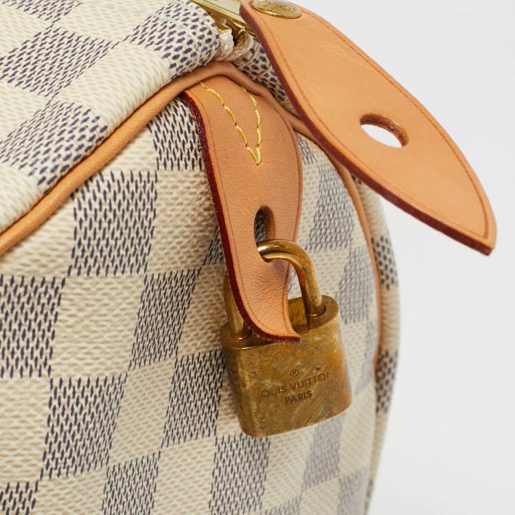Pre Owned Louis Vuitton Damier Azur Canvas Speedy 30 Bag