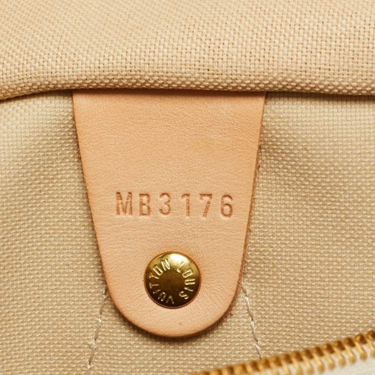 Pre Owned Louis Vuitton Damier Azur Canvas Speedy 30 Bag