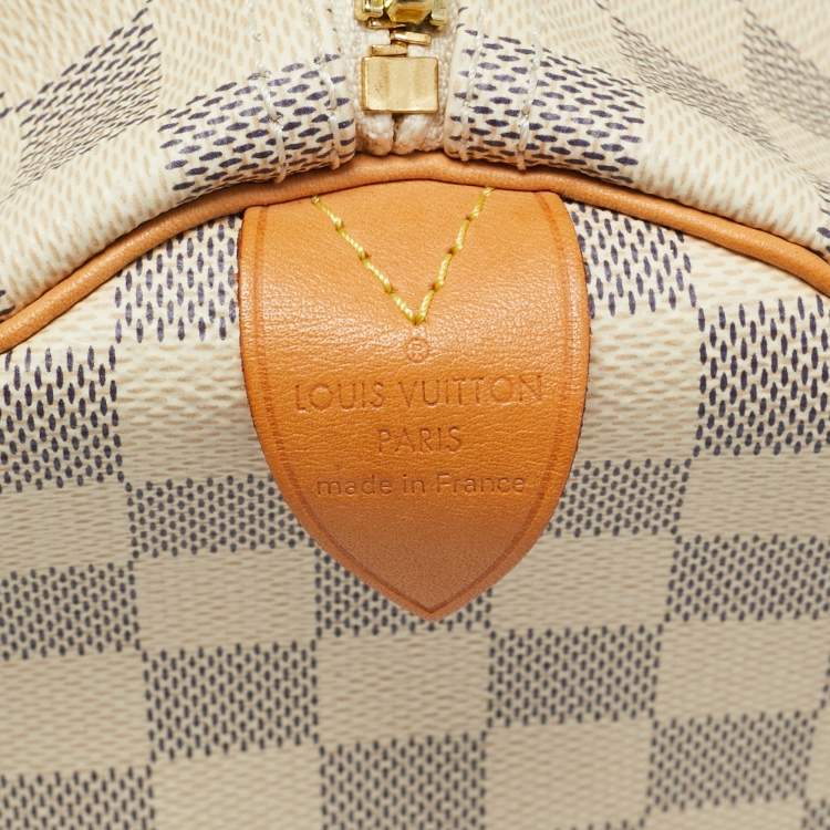 Pre Owned Louis Vuitton Damier Azur Canvas Speedy 30 Bag