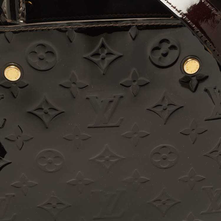 Pre Owned Louis Vuitton Amarante Monogram Vernis Montaigne BB Bag