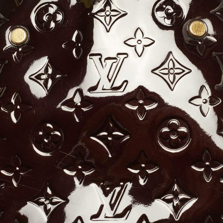Pre Owned Louis Vuitton Amarante Monogram Vernis Montaigne BB Bag
