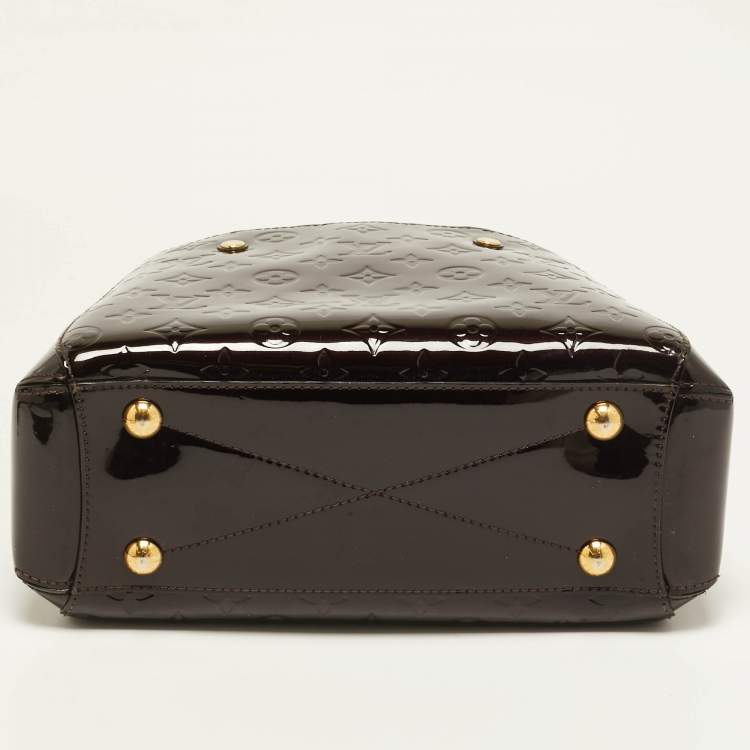Pre Owned Louis Vuitton Amarante Monogram Vernis Montaigne BB Bag