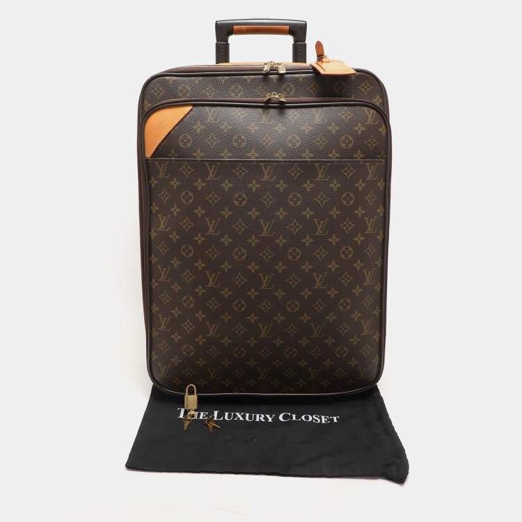Pre Owned Louis Vuitton Monogram Canvas Business Pegase Legere 55 Luggage