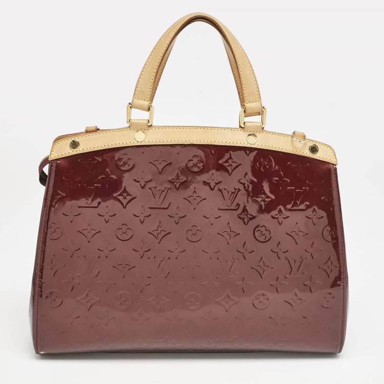 Pre Owned Louis Vuitton Fouge Fauviste Monogram Vernis Brea GM Bag