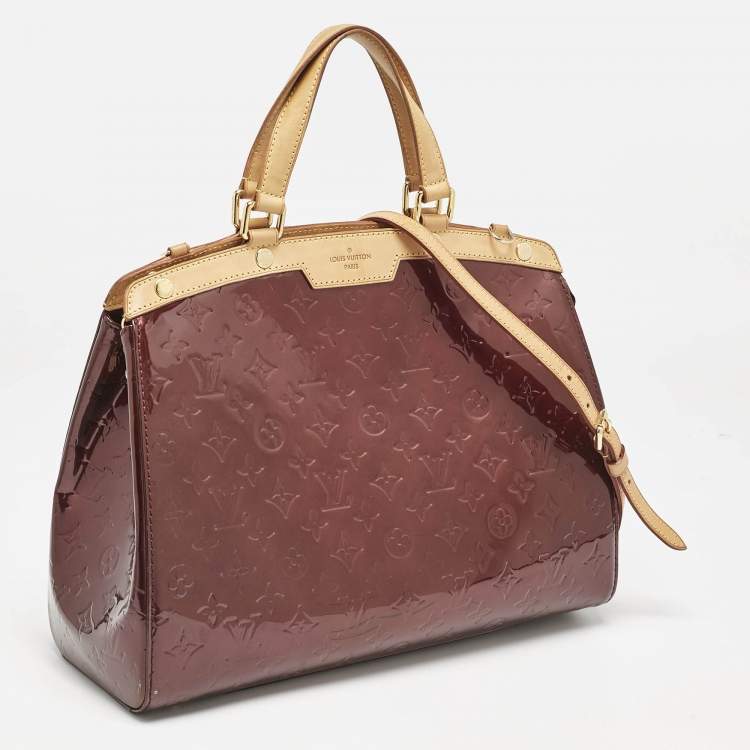 Pre Owned Louis Vuitton Fouge Fauviste Monogram Vernis Brea GM Bag