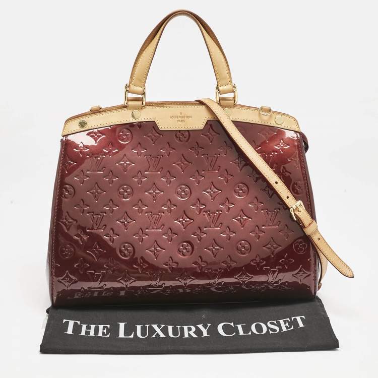 Pre Owned Louis Vuitton Fouge Fauviste Monogram Vernis Brea GM Bag