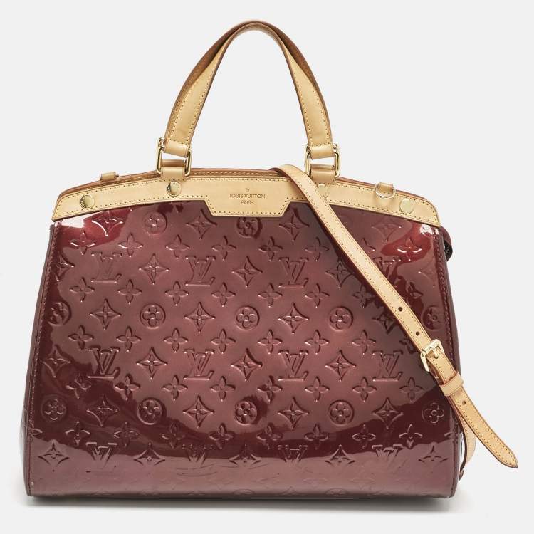 Pre Owned Louis Vuitton Fouge Fauviste Monogram Vernis Brea GM Bag