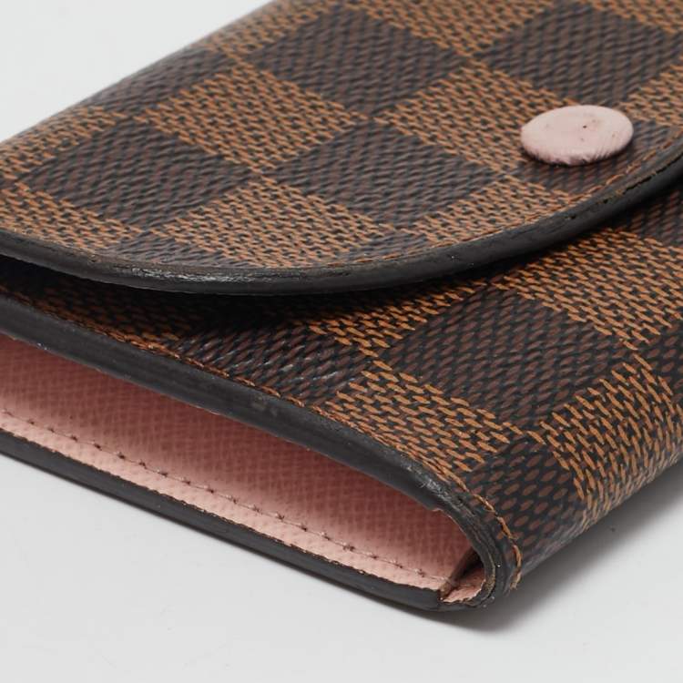 Pre Owned Louis Vuitton Damier Ebene Canvas Rosalie Coin Purse