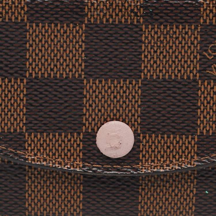 Pre Owned Louis Vuitton Damier Ebene Canvas Rosalie Coin Purse