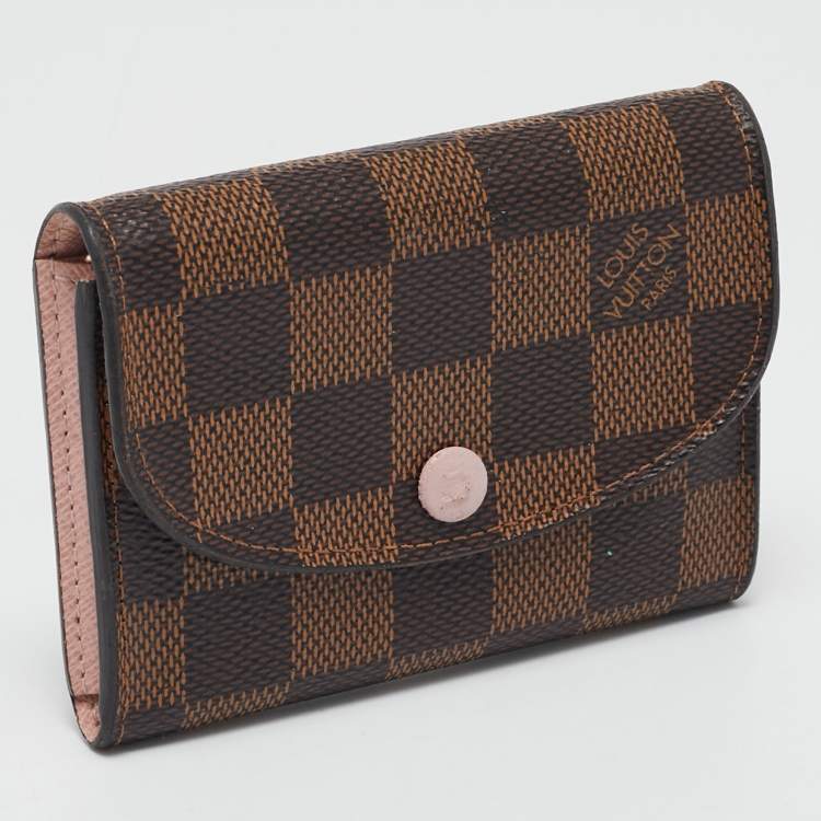 Pre Owned Louis Vuitton Damier Ebene Canvas Rosalie Coin Purse