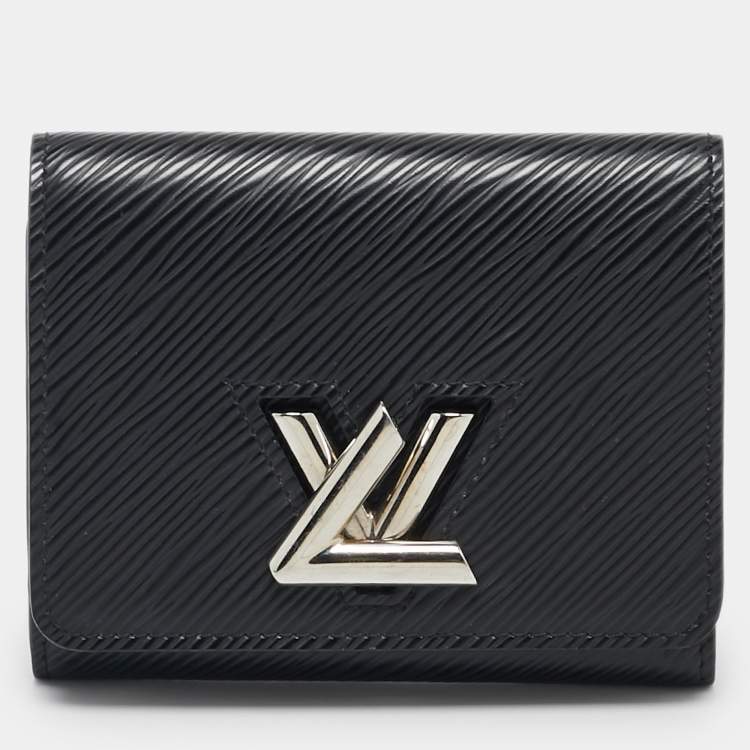 Pre Owned Louis Vuitton Black Epi Leather Twist Compact Wallet