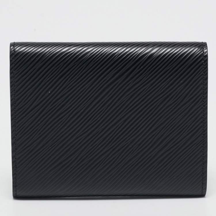Pre Owned Louis Vuitton Black Epi Leather Twist Compact Wallet