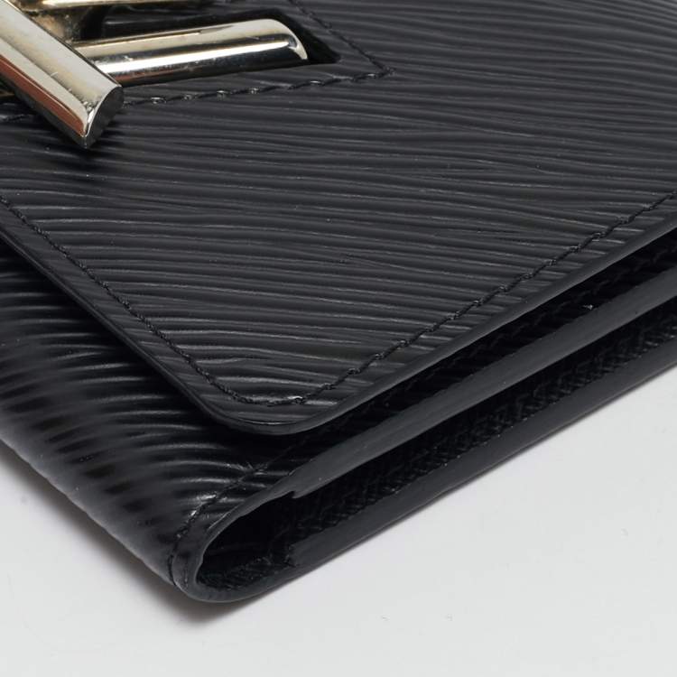 Pre Owned Louis Vuitton Black Epi Leather Twist Compact Wallet