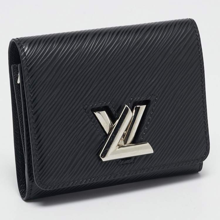 Pre Owned Louis Vuitton Black Epi Leather Twist Compact Wallet
