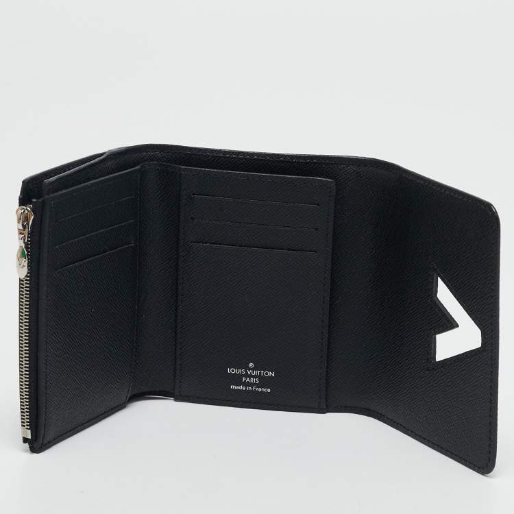 Pre Owned Louis Vuitton Black Epi Leather Twist Compact Wallet