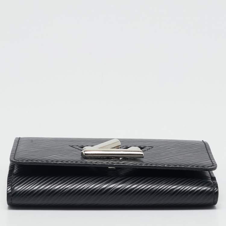 Pre Owned Louis Vuitton Black Epi Leather Twist Compact Wallet