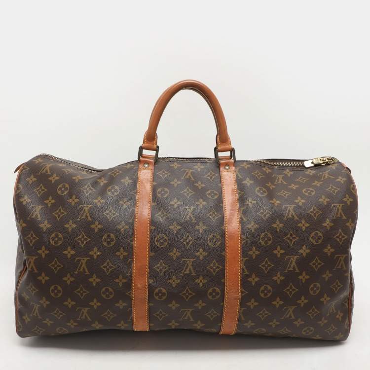 Pre Owned Louis Vuitton Monogram Canvas Keepall 55 Bag