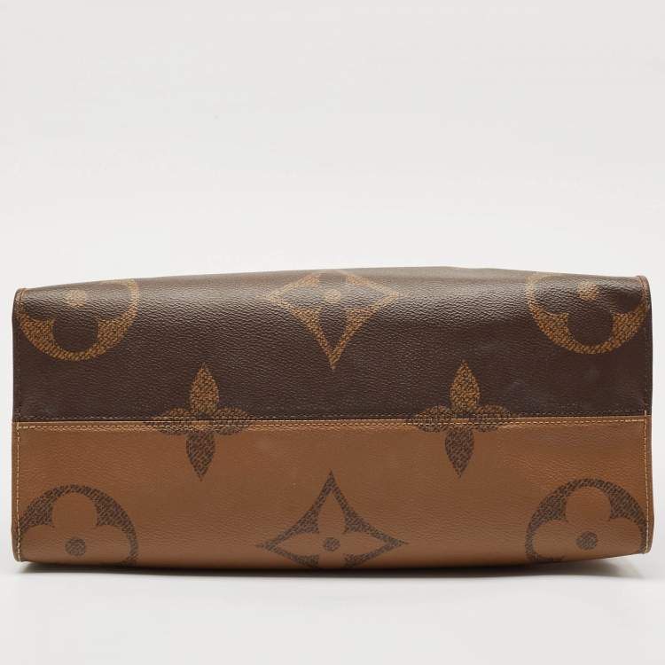 Pre Owned Louis Vuitton Monogram Giant Reverse Canvas Onthego MM Bag