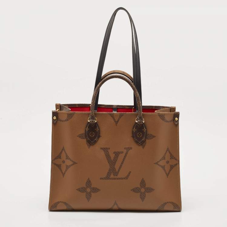 Pre Owned Louis Vuitton Monogram Giant Reverse Canvas Onthego MM Bag