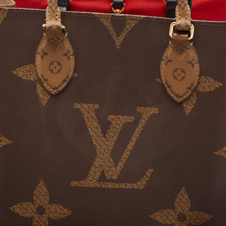 Pre Owned Louis Vuitton Monogram Giant Reverse Canvas Onthego MM Bag