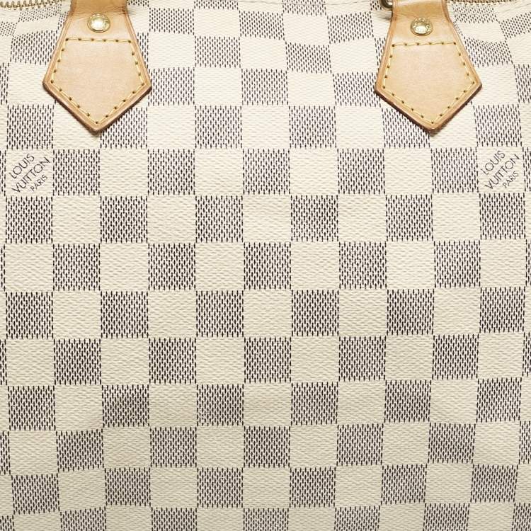 Pre Owned Louis Vuitton Damier Azur Canvas Speedy 30 Bag