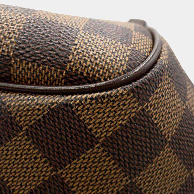 Pre Owned Louis Vuitton Red Damier Ebene Canvas MM Belem Handbag