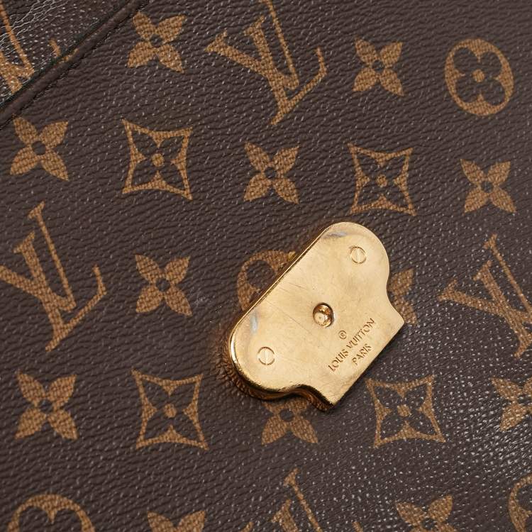 Pre Owned Louis Vuitton Black Monogram Canvas and Leather Saint Placide Bag