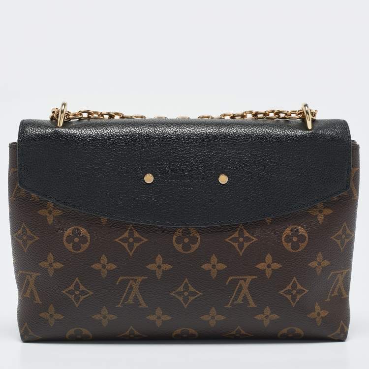 Pre Owned Louis Vuitton Black Monogram Canvas and Leather Saint Placide Bag