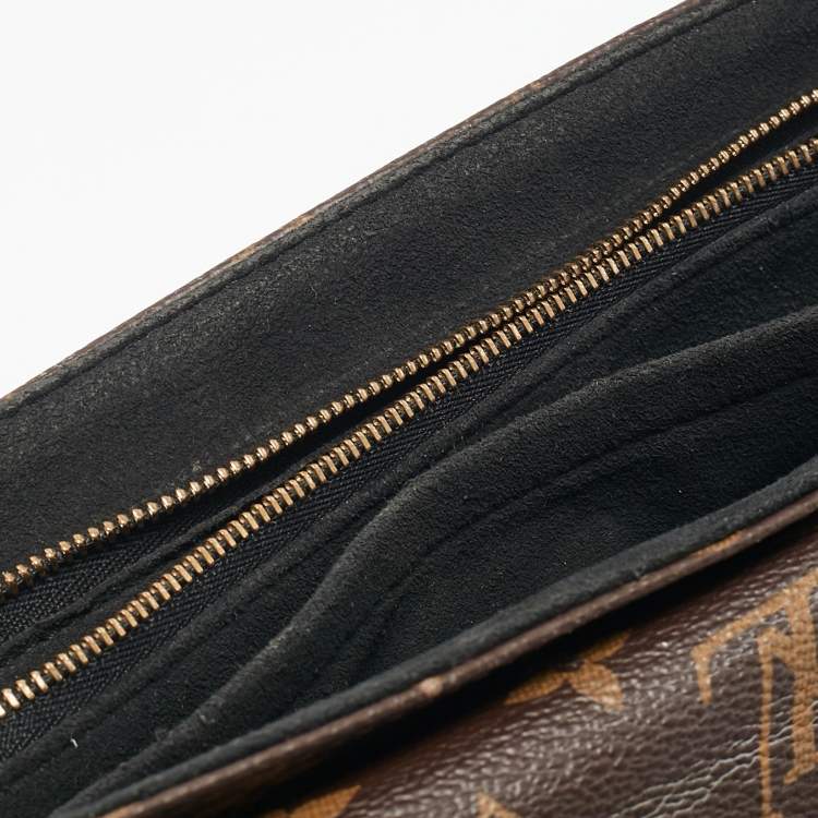 Pre Owned Louis Vuitton Black Monogram Canvas and Leather Saint Placide Bag