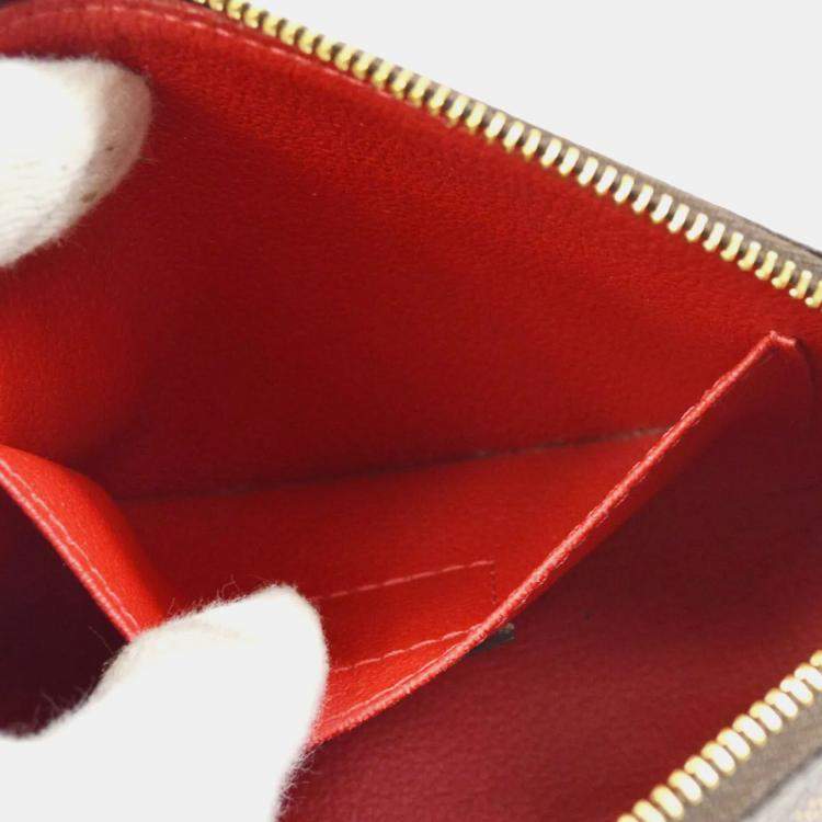 Pre Owned Louis Vuitton Brown Damier Ebene Canvas Pochette Cosmetic Pouch 