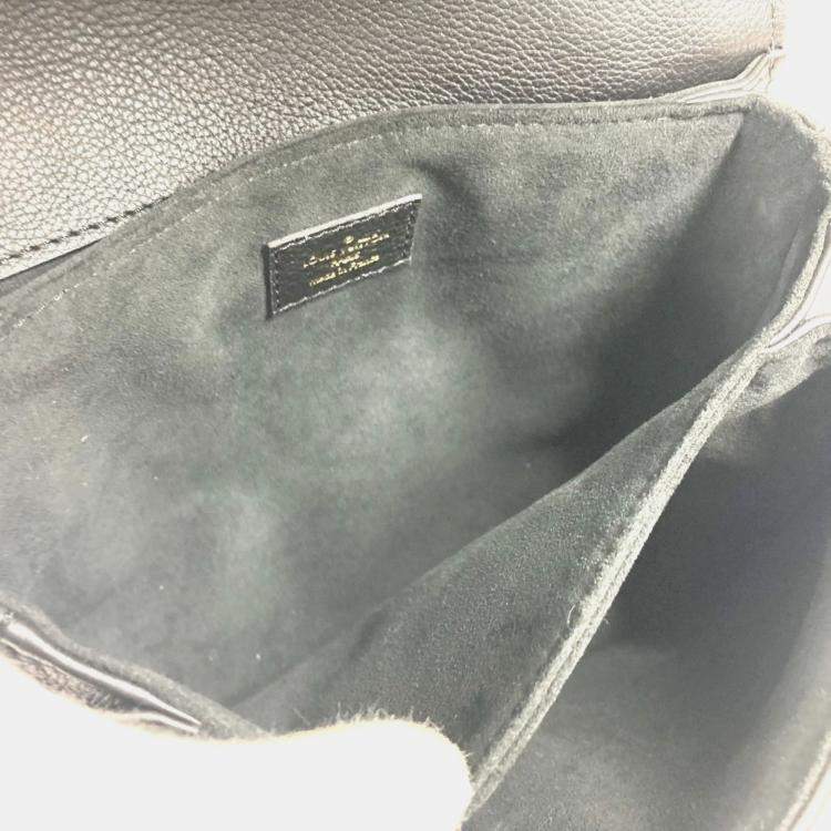 Pre Owned Louis Vuitton Black Leather Oxford Lockme Crossbody Bag