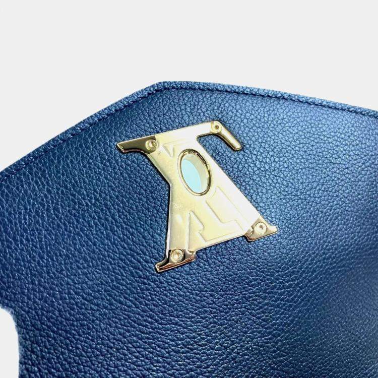 Pre Owned Louis Vuitton Black Leather Oxford Lockme Crossbody Bag
