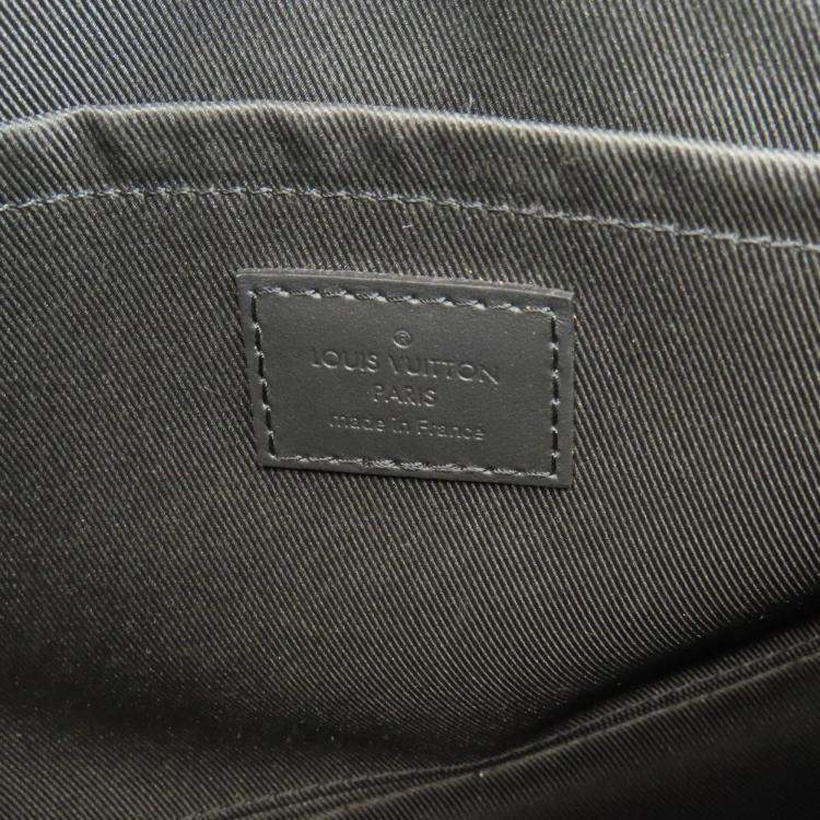 Pre Owned Louis Vuitton Noir Leather City Keepall Aerogram Shoulder Bag