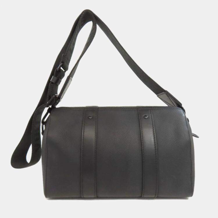 Pre Owned Louis Vuitton Noir Leather City Keepall Aerogram Shoulder Bag