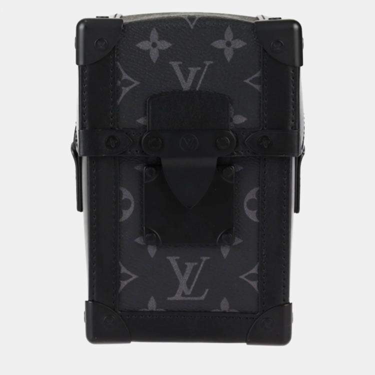 Pre Owned Louis Vuitton Black Vertical Trunk Shoulder Bag 