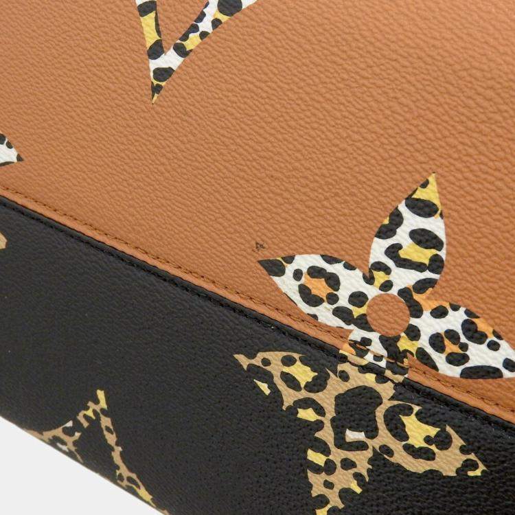 Pre Owned Louis Vuitton Noir Canvas Giant Monogram Jungle OnTheGo GM Tote Bag