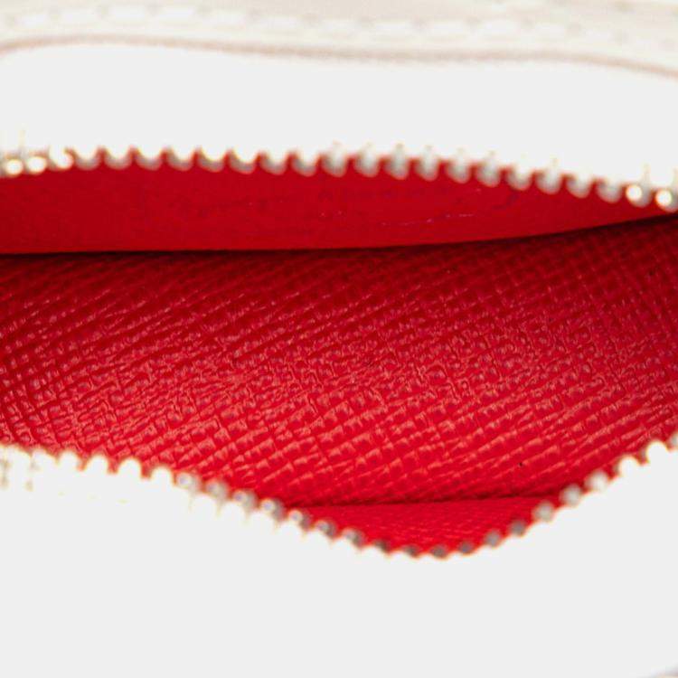 Pre Owned Louis Vuitton White Red Leather Yayoi Kusama Epi Marellini Shoulder Bag