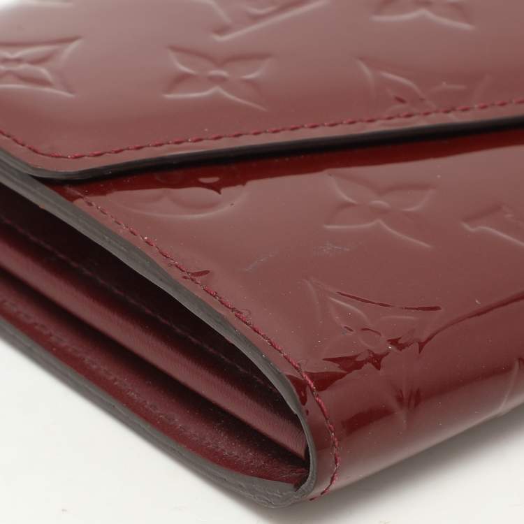 Pre Owned Louis Vuitton Pomme D’amour Monogram Vernis Leather Sarah Wallet