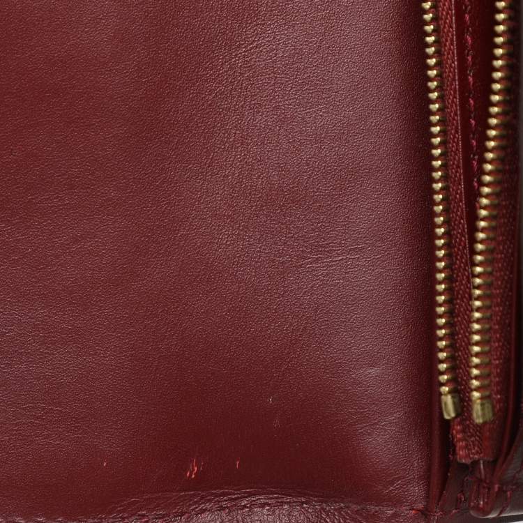 Pre Owned Louis Vuitton Pomme D’amour Monogram Vernis Leather Sarah Wallet