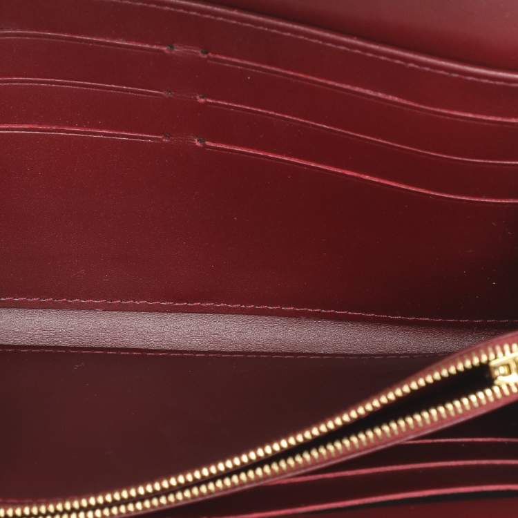 Pre Owned Louis Vuitton Pomme D’amour Monogram Vernis Leather Sarah Wallet