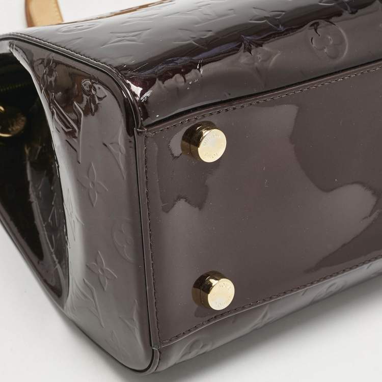 Pre Owned Louis Vuitton Amarante Monogram Vernis Brea GM Bag