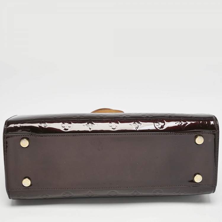 Pre Owned Louis Vuitton Amarante Monogram Vernis Brea GM Bag