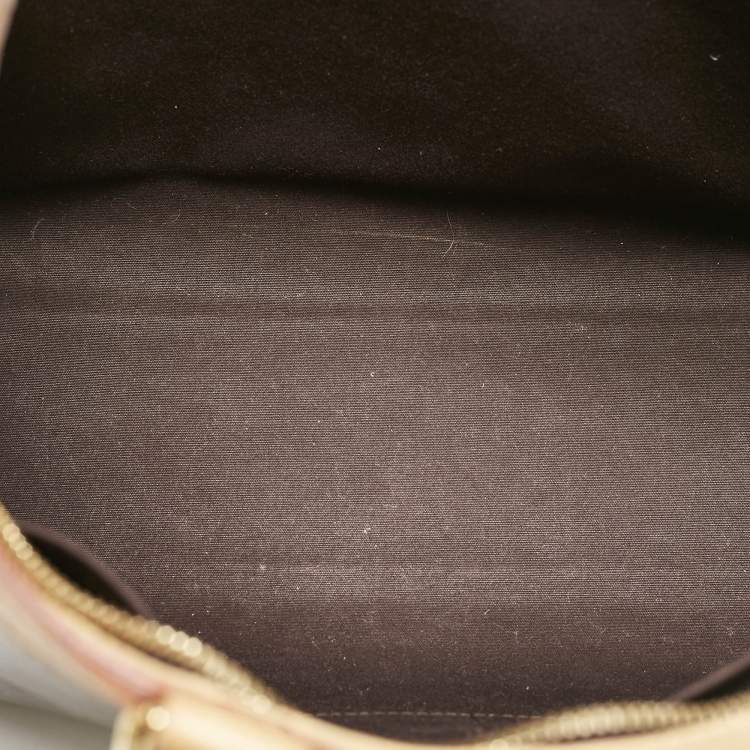 Pre Owned Louis Vuitton Amarante Monogram Vernis Brea GM Bag