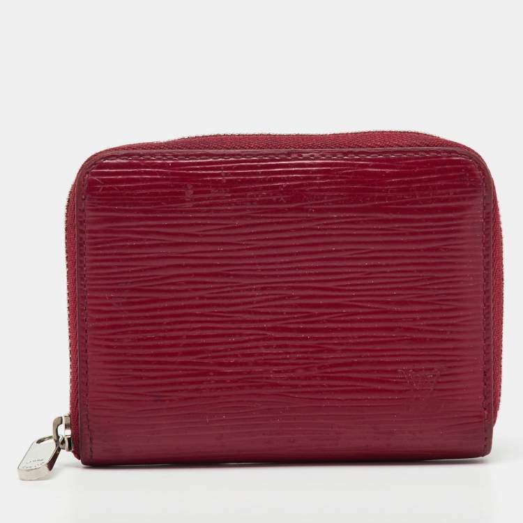 Pre Owned Louis Vuitton Fuchsia Epi Leather Zippy Coin Purse
