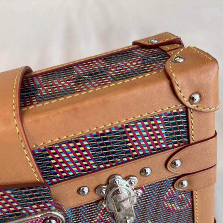 Pre Owned Louis Vuitton Monogram Coated Canvas & Leather Petite Malle Bag