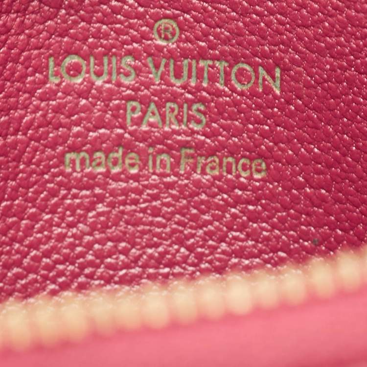 Pre Owned Louis Vuitton Magenta Ostrich Zippy Coin Purse