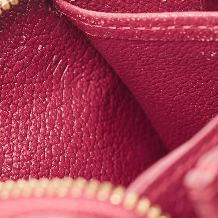 Pre Owned Louis Vuitton Magenta Ostrich Zippy Coin Purse