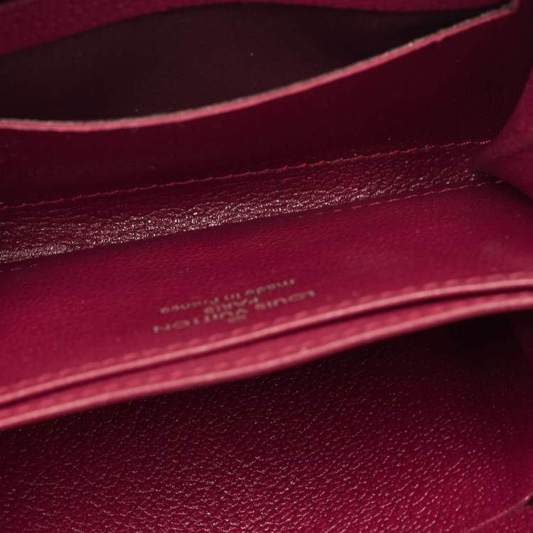 Pre Owned Louis Vuitton Magenta Ostrich Zippy Coin Purse