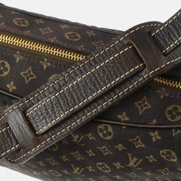 Pre Owned Louis Vuitton Brown Monogram Mini Lin Canvas Boulogne Shoulder Bag