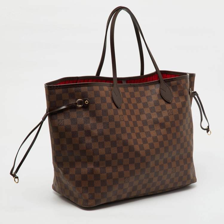 Pre Owned Louis Vuitton Damier Ebene Canvas Neverfull GM Bag
